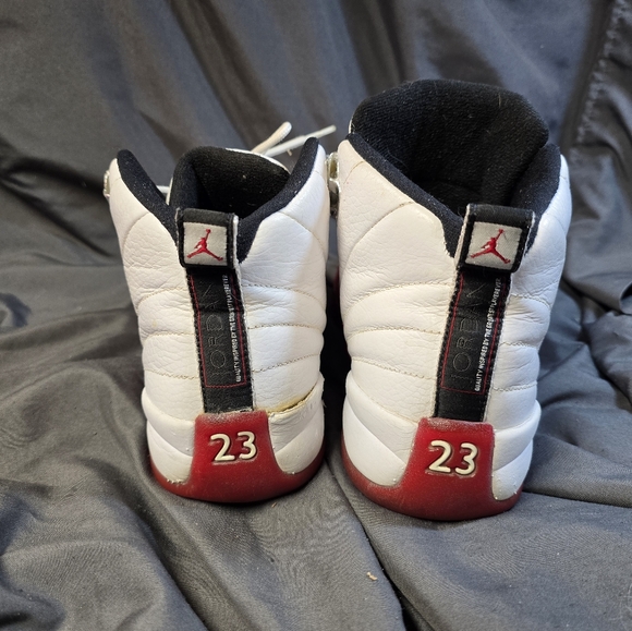 Nike Air Jordan 12 XII Retro 2009 White Black Cherry Red 153265-110 Sz 8.5W /7 - Picture 5 of 9